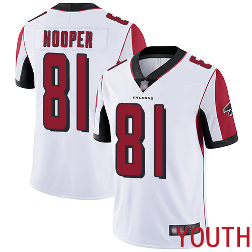 Atlanta Falcons Limited White Youth Austin Hooper Road Jersey NFL Football #81 Vapor Untouchable->youth nfl jersey->Youth Jersey